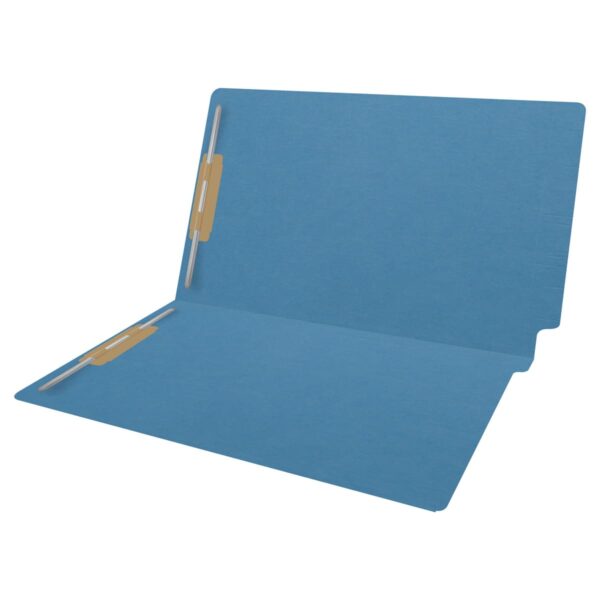 S-1607, 14pt Color, Reinforced End Tab, 2 Fasteners, Legal Size, 50 per Box