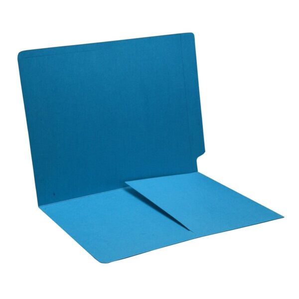 S-9007, 11pt Color Folder, End Tab, 1/2 Pocket Inside Front, Letter, 50 per Box