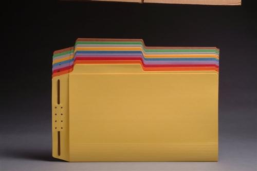 Colored Top Tab Case Binder, Legal Size, 1/2 Cut Assorted Tabs (9 Colors)